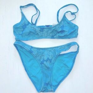 RINA- ocean floral triangl bikini